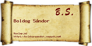 Boldog Sándor névjegykártya